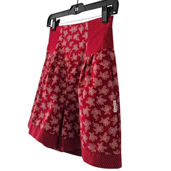 Avenue By Mereille Bitton Floral Polka Dot Vintage Shorts | EUC | 4P | Red White - Picture 4 of 16